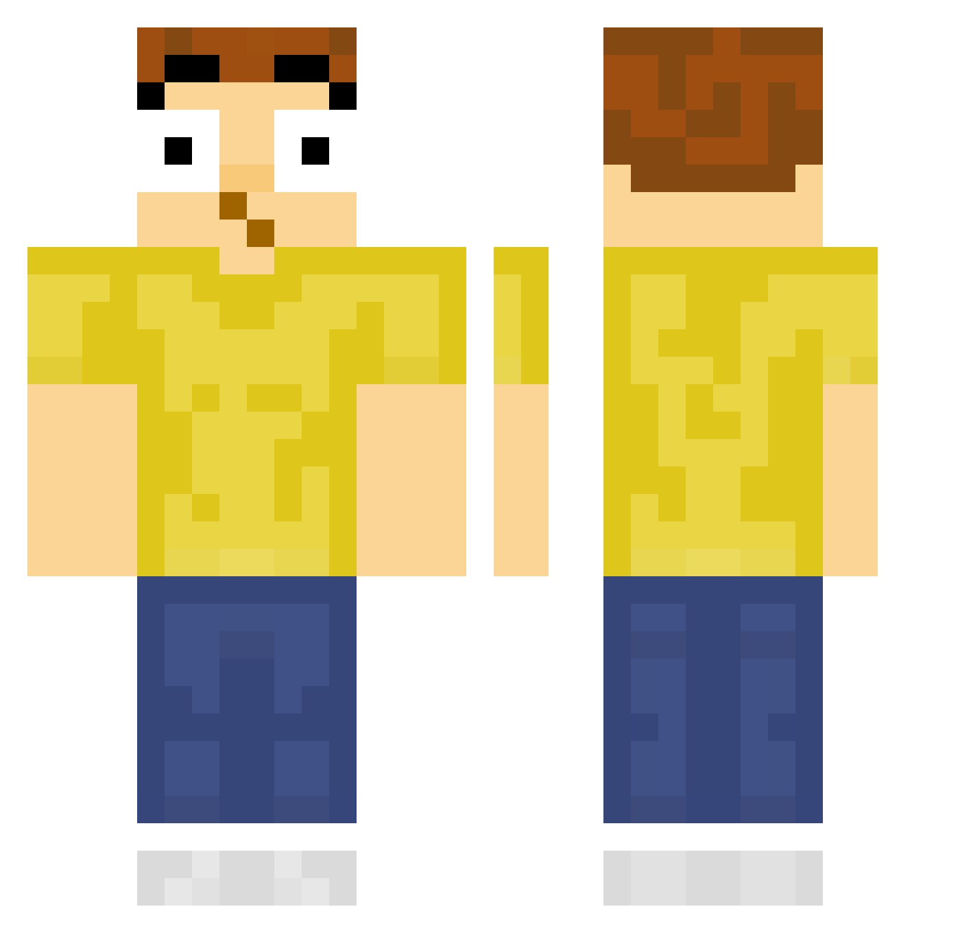 boegh1 Minecraft skin, front and back view