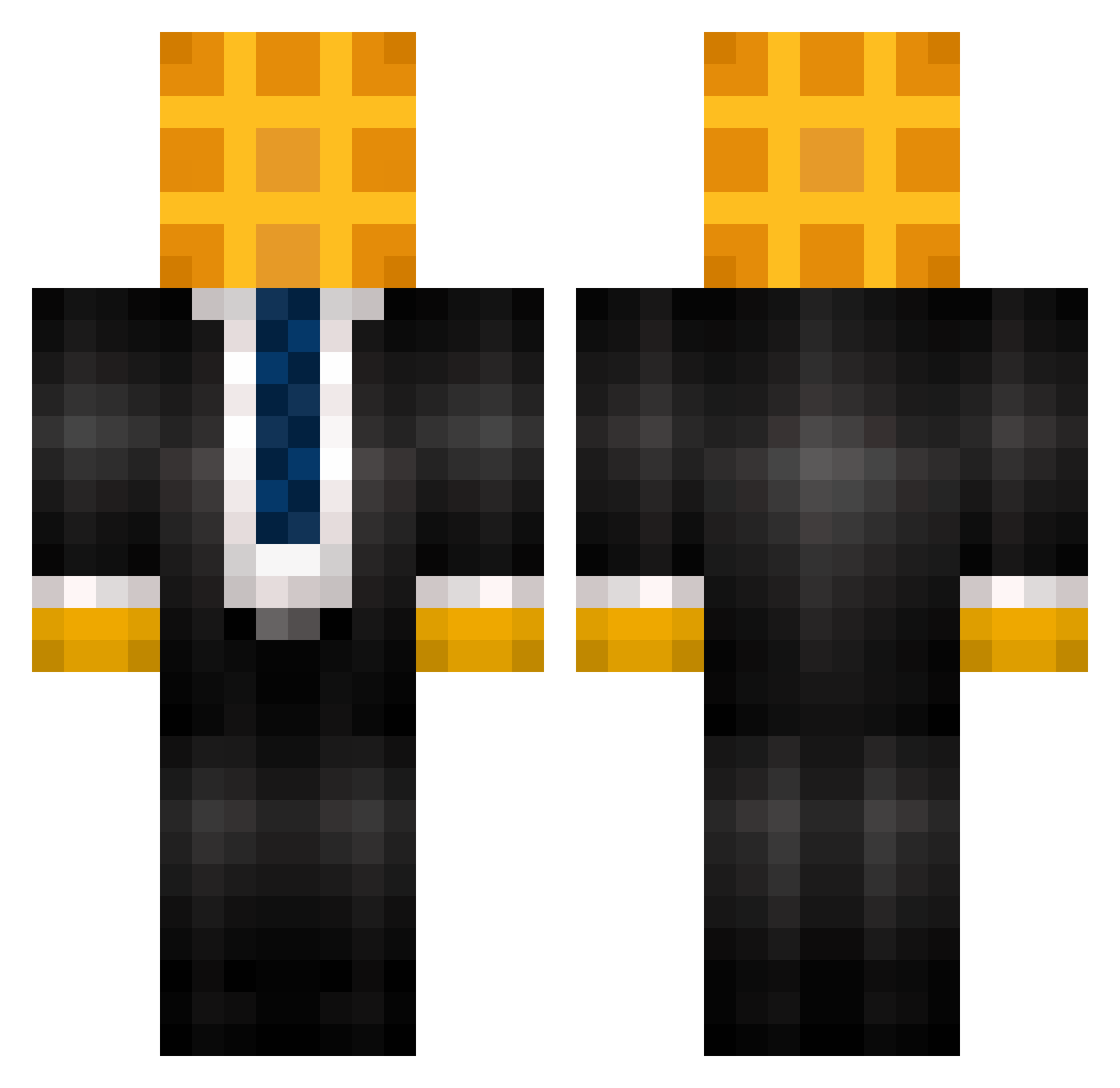 Wotoyt29 Minecraft skin, front and back view