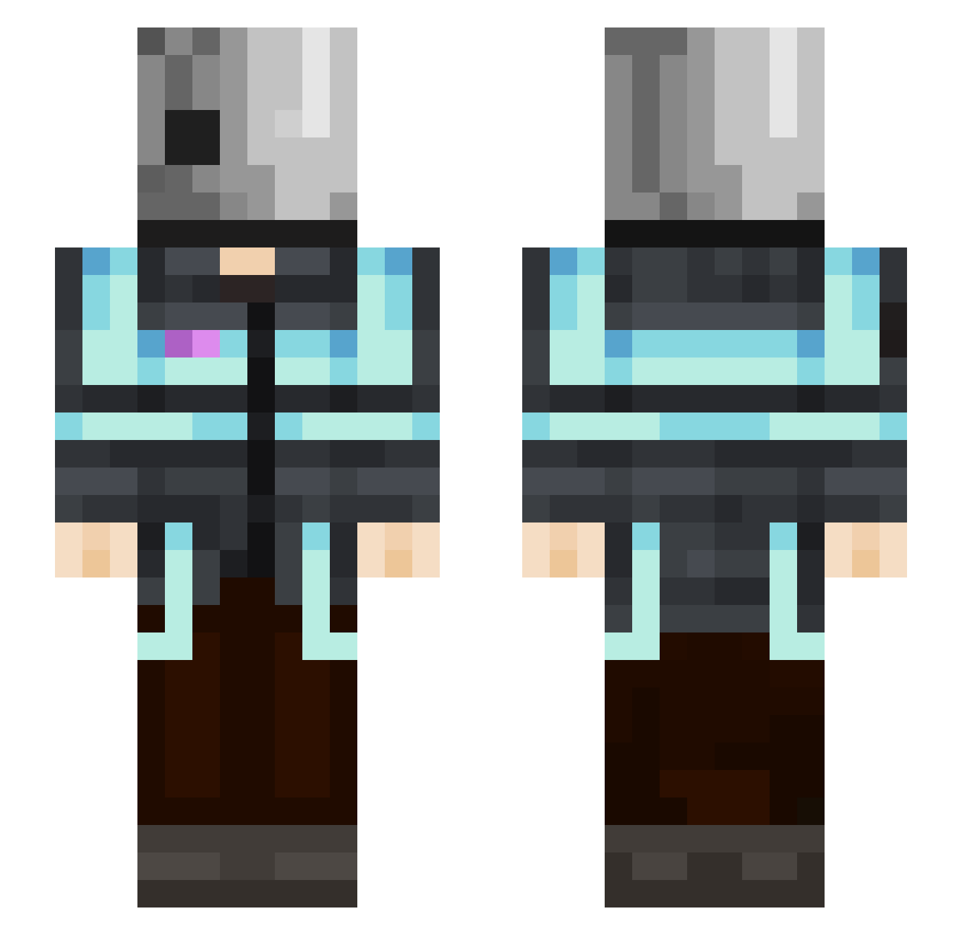 NeMisha_t Minecraft skin, front and back view