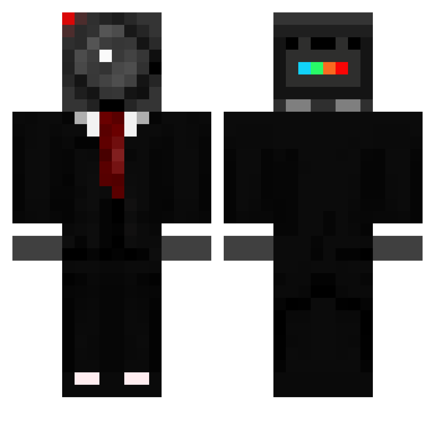 ElPouillon Minecraft skin, front and back view