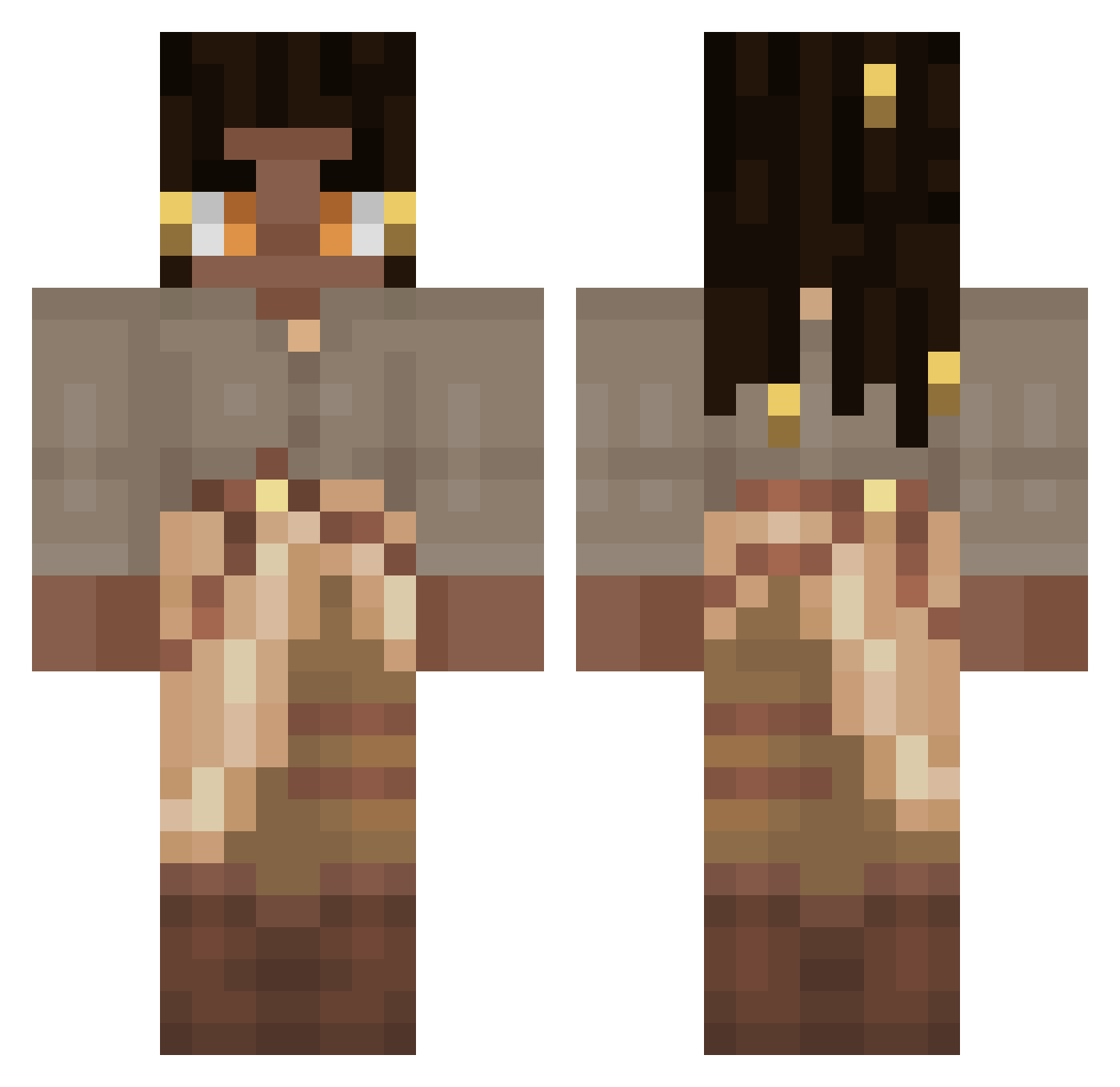 Rasey_ Minecraft skin, front and back view