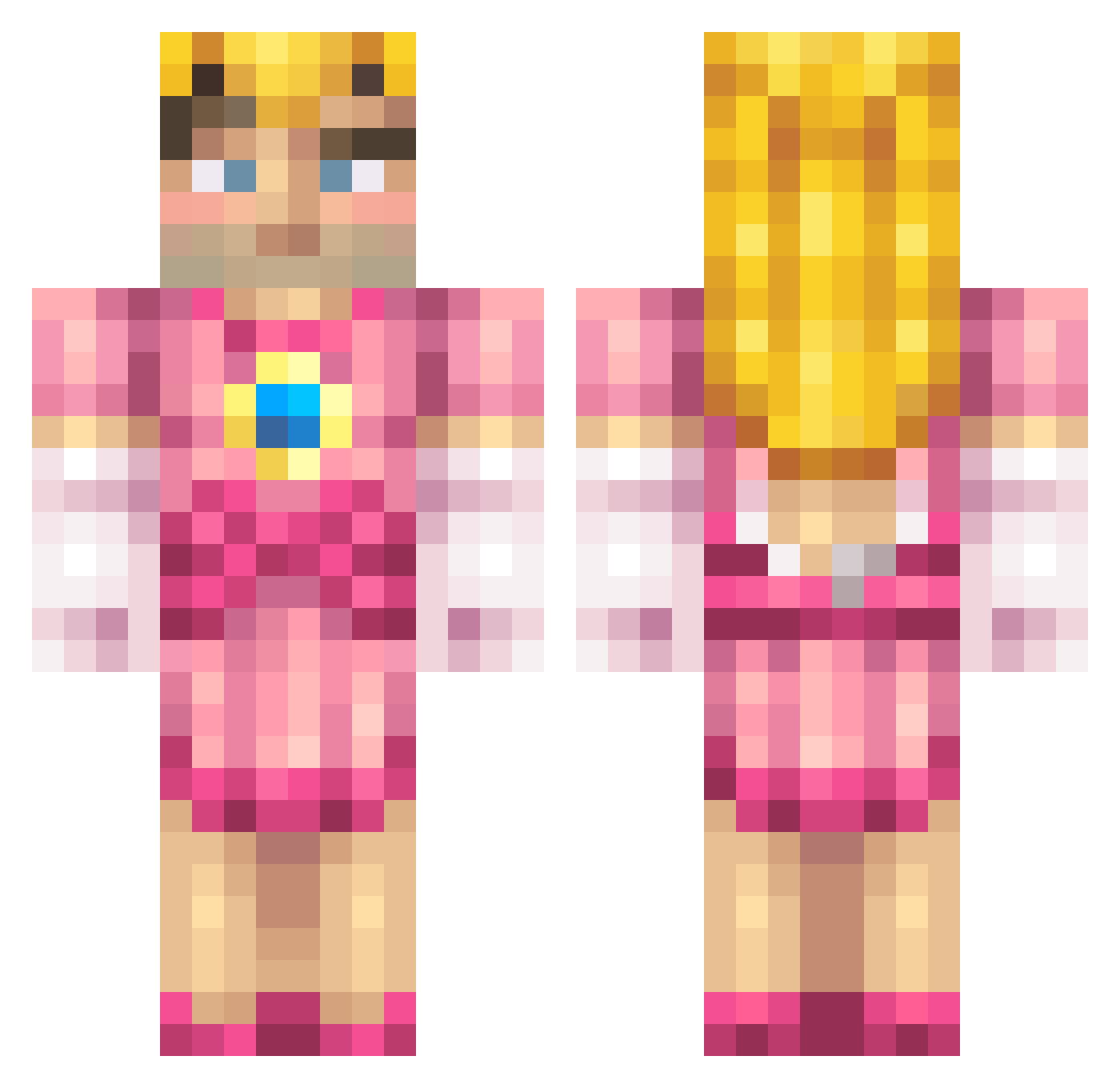 M4gns Minecraft skin, front and back view