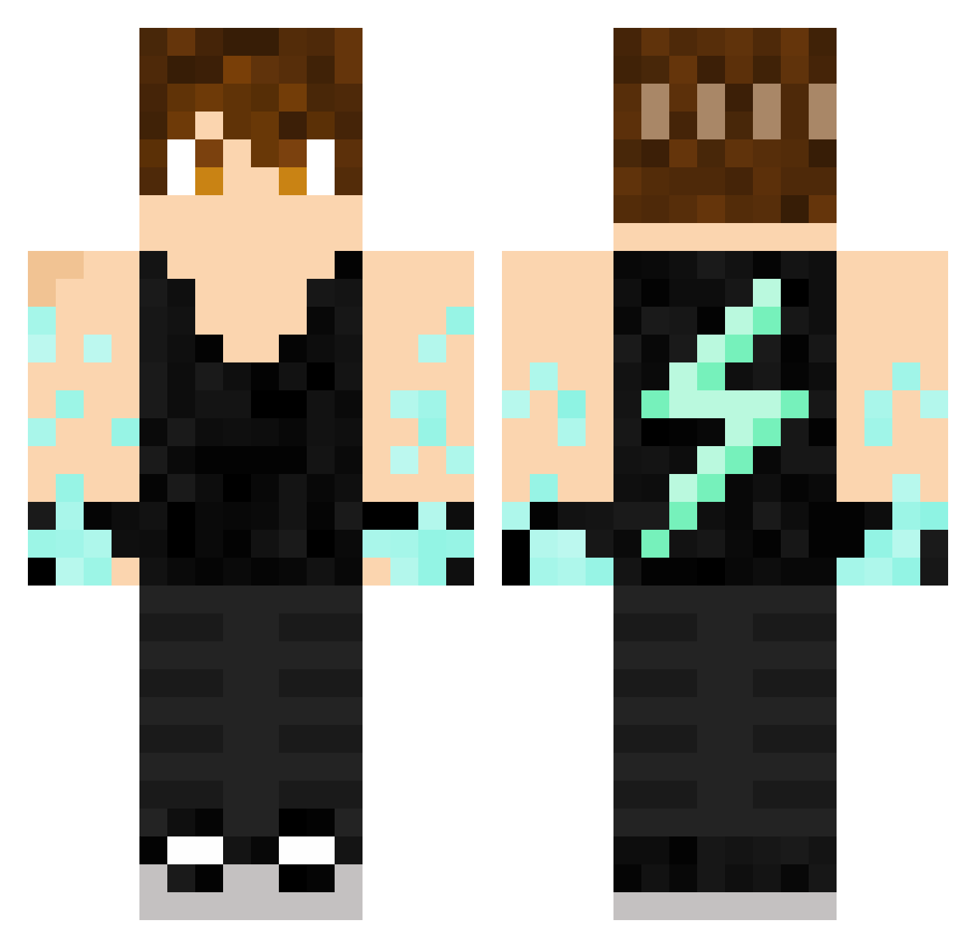 Eric_Synyster Minecraft skin, front and back view