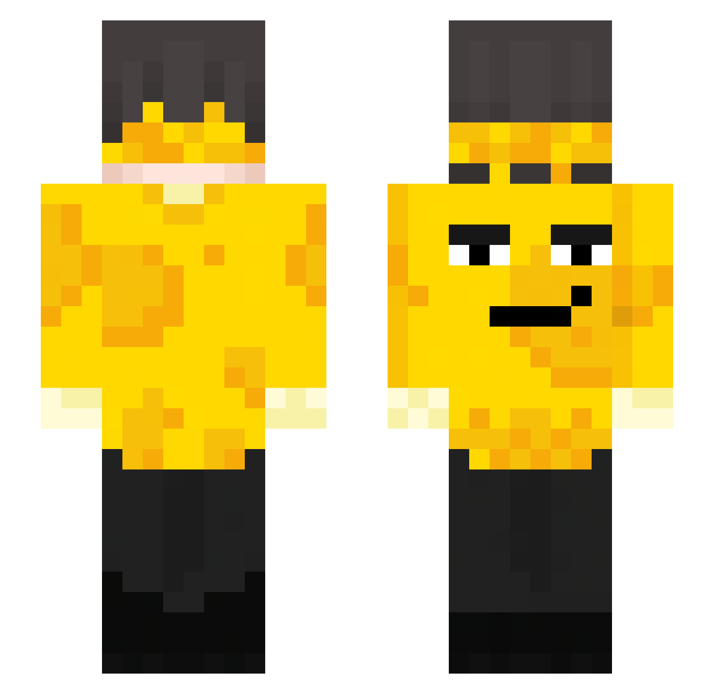 cyqttt Minecraft skin, front and back view