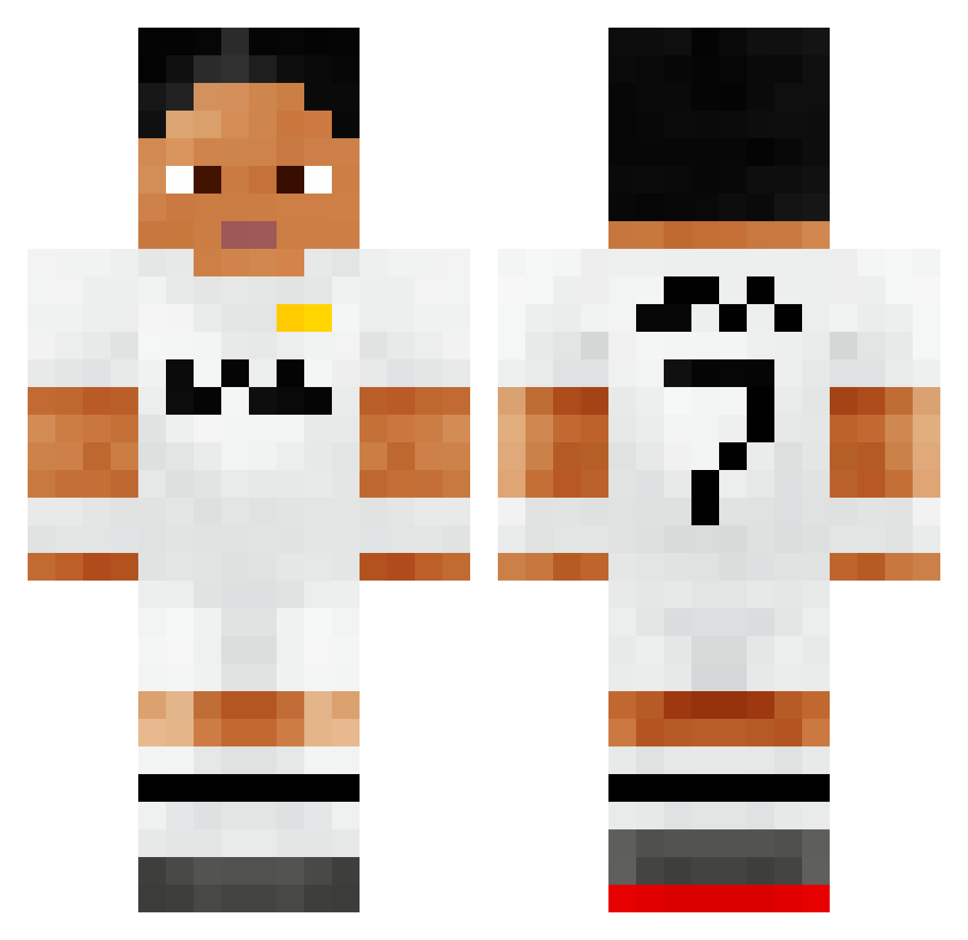 elbetix Minecraft skin, front and back view