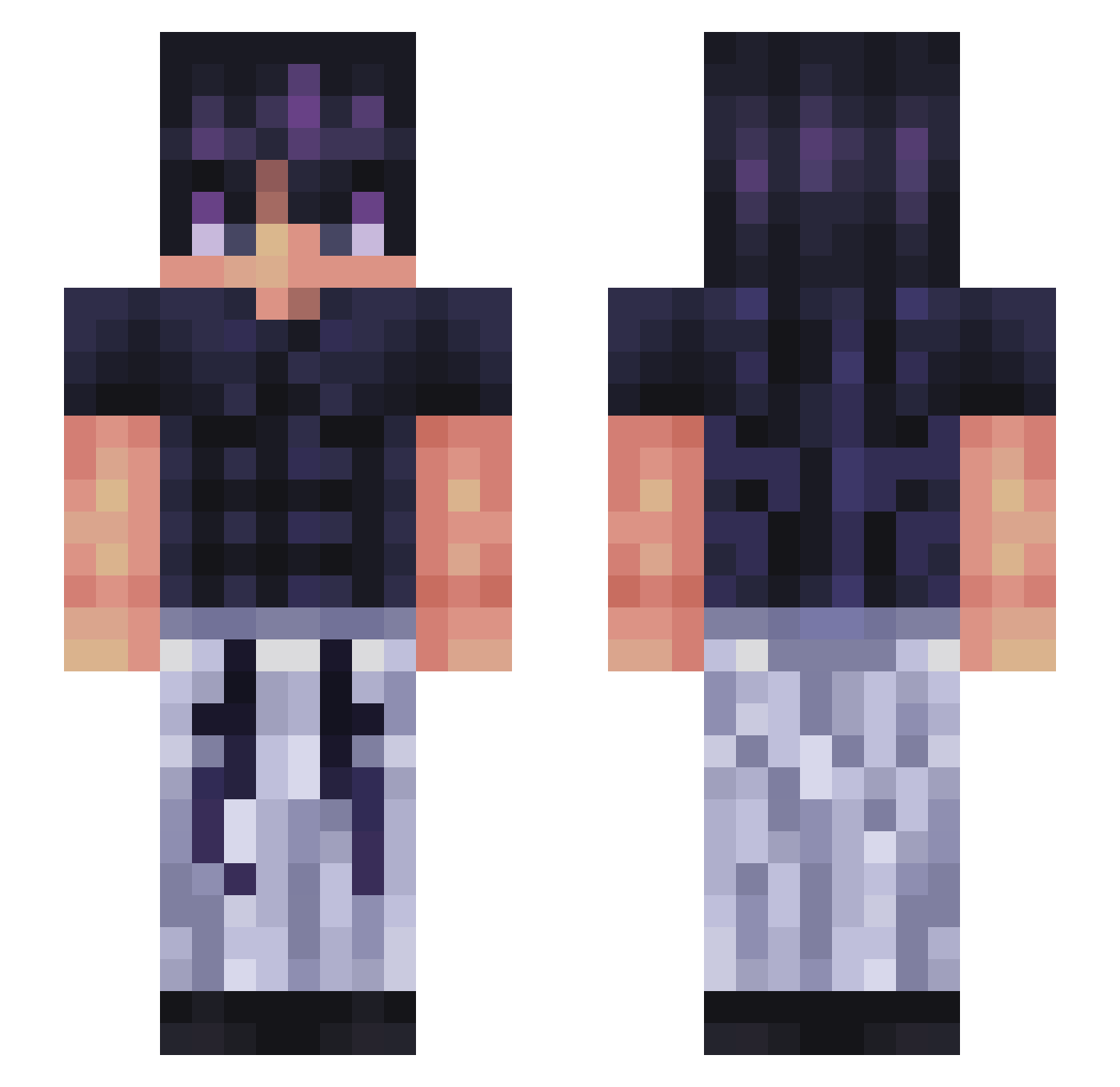 Newpie_ Minecraft skin, front and back view