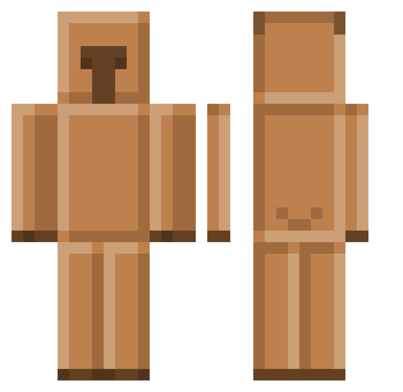 kacpusss Minecraft skin, front and back view