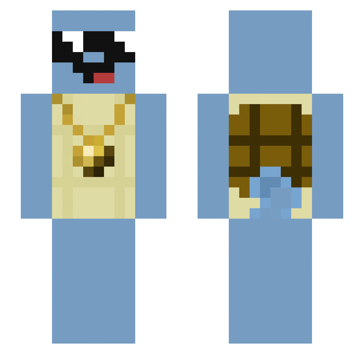wspn Minecraft skin, front and back view