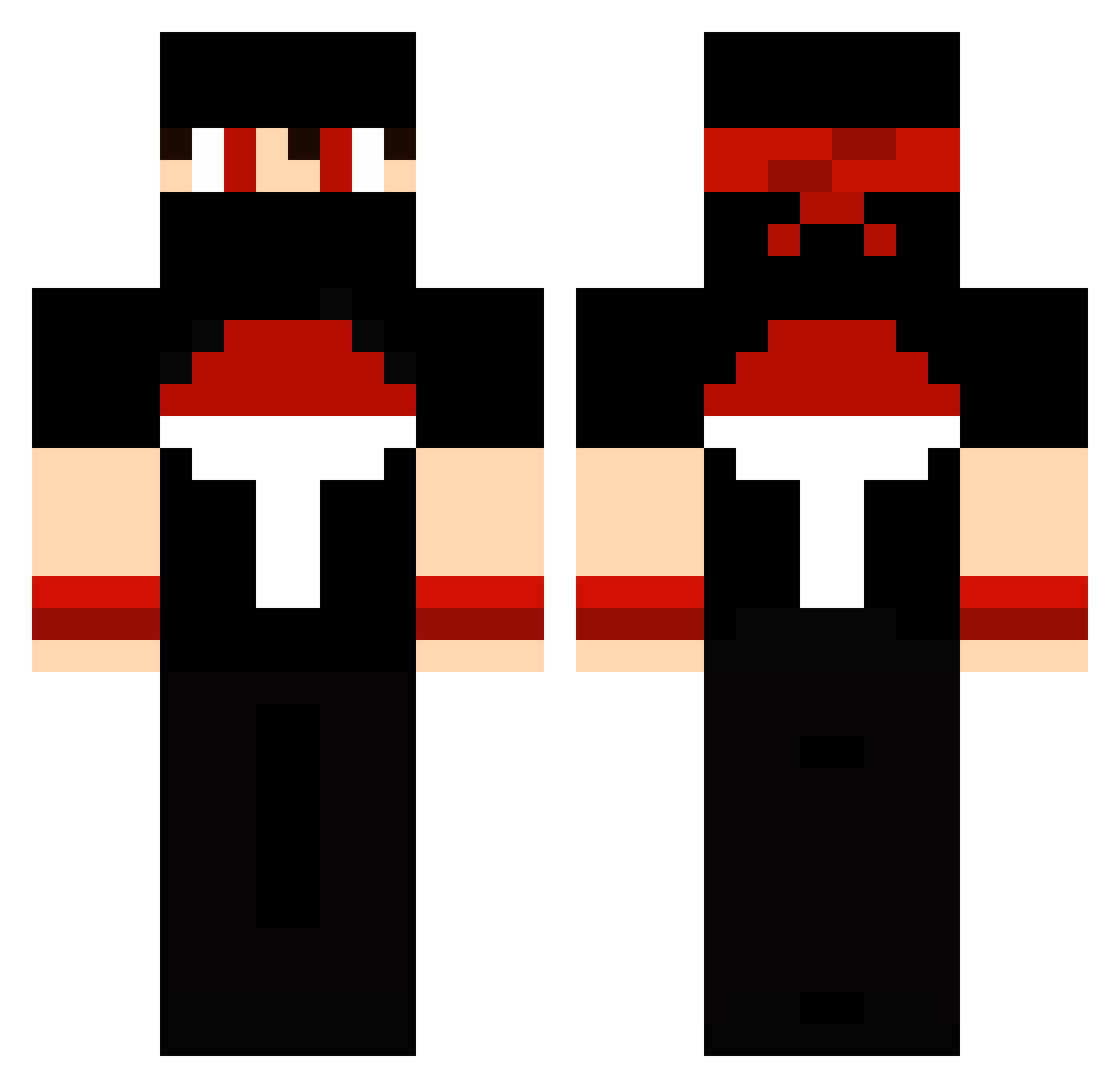 Fatihs Minecraft skin, front and back view