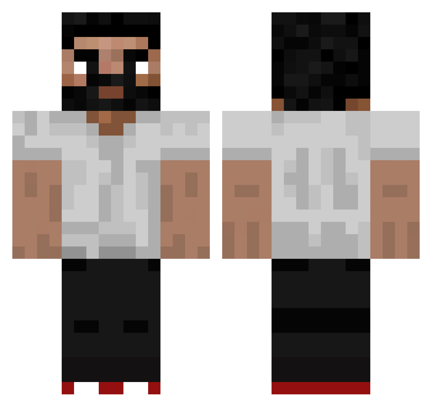 skyfishwoter58 Minecraft skin, front and back view