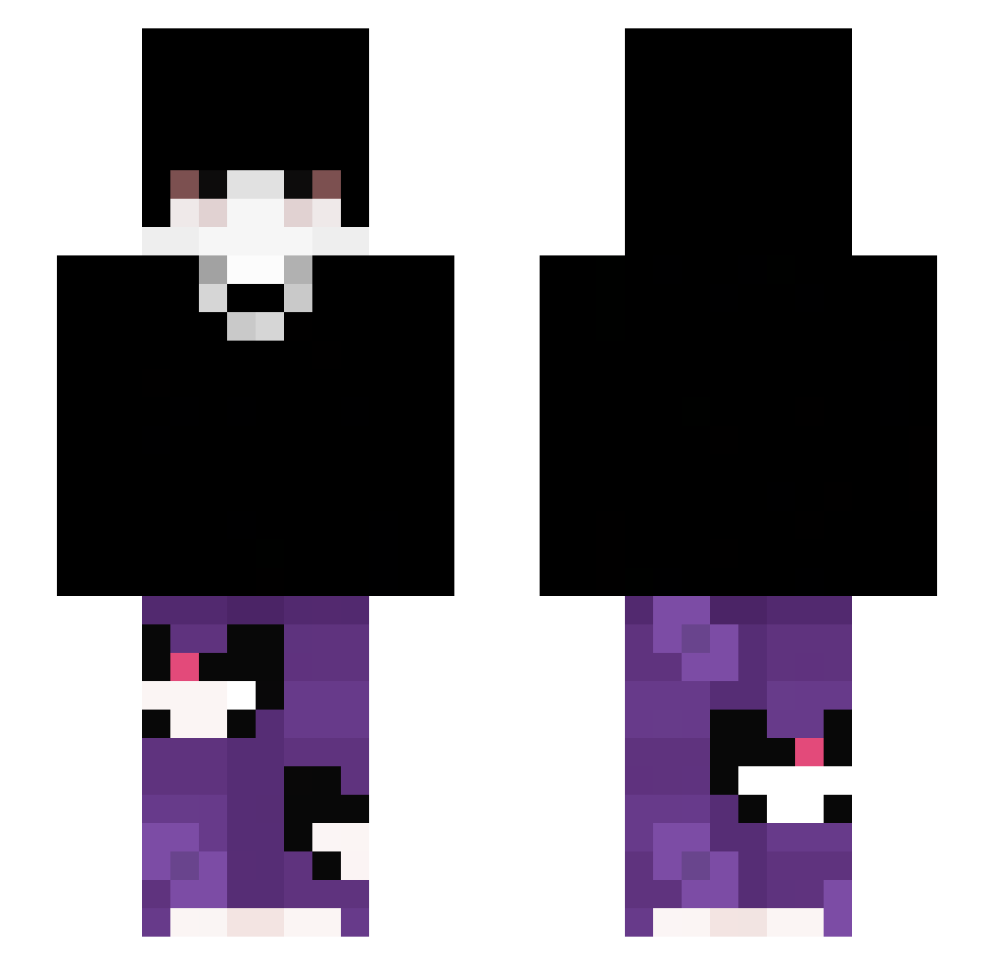 Orchards Minecraft skin, front and back view