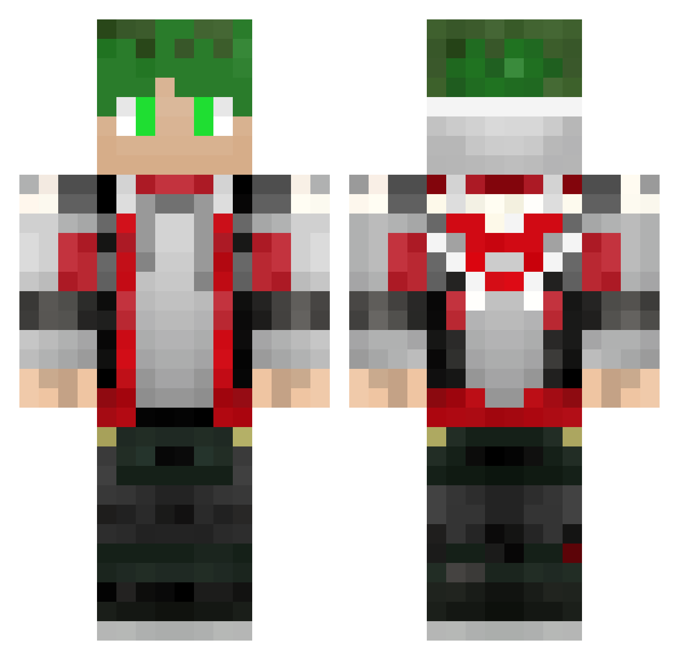 Pimebla998Games Minecraft skin, front and back view