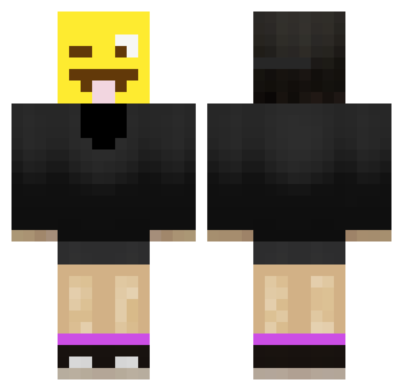 vanvqn Minecraft skin, front and back view