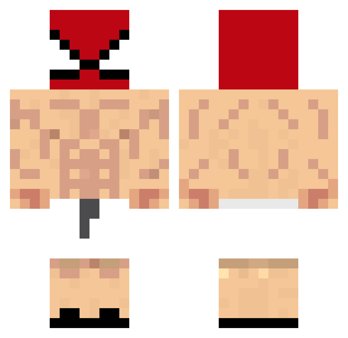 bayo7 Minecraft skin, front and back view