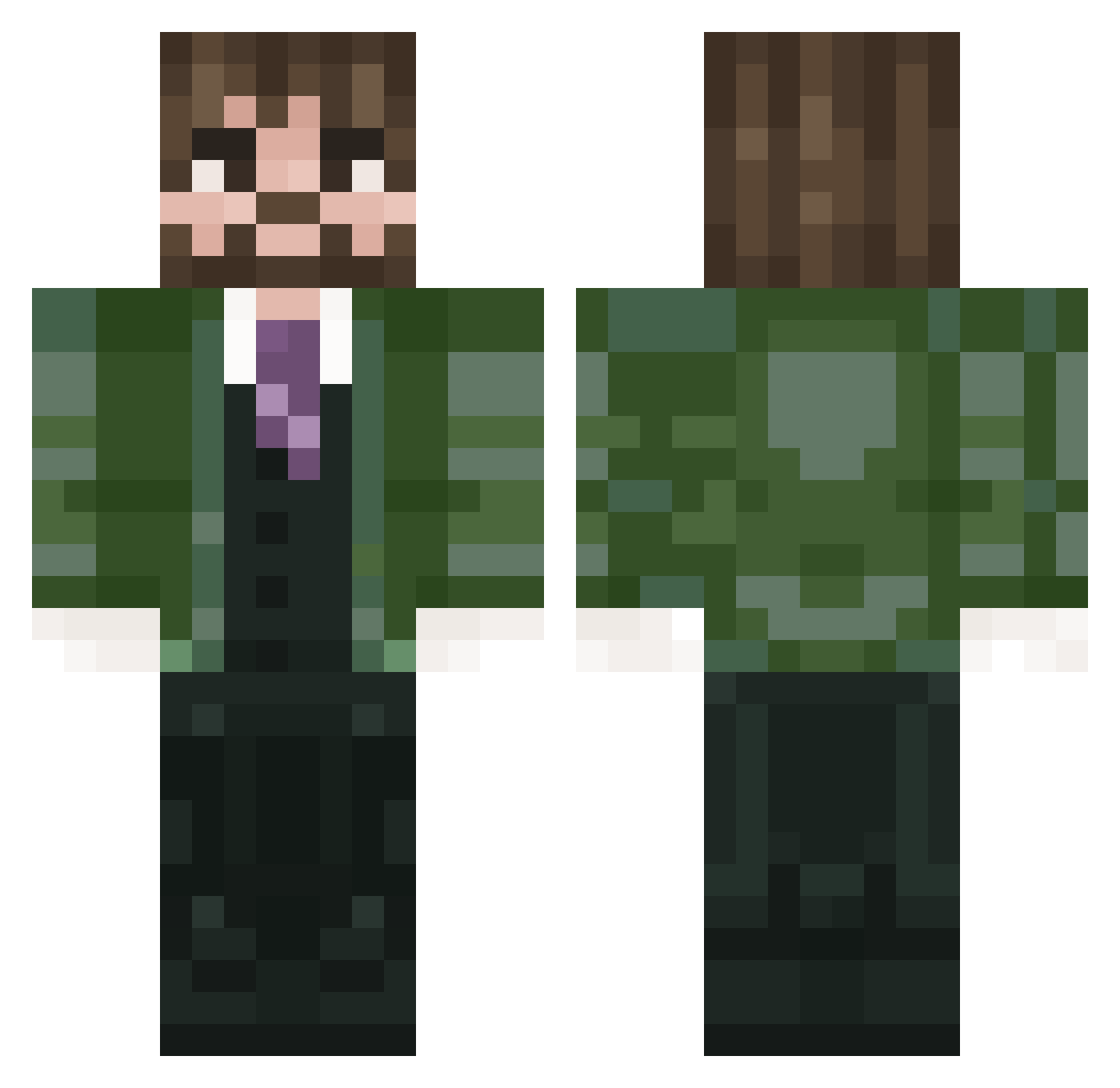 VayroGaming Minecraft skin, front and back view