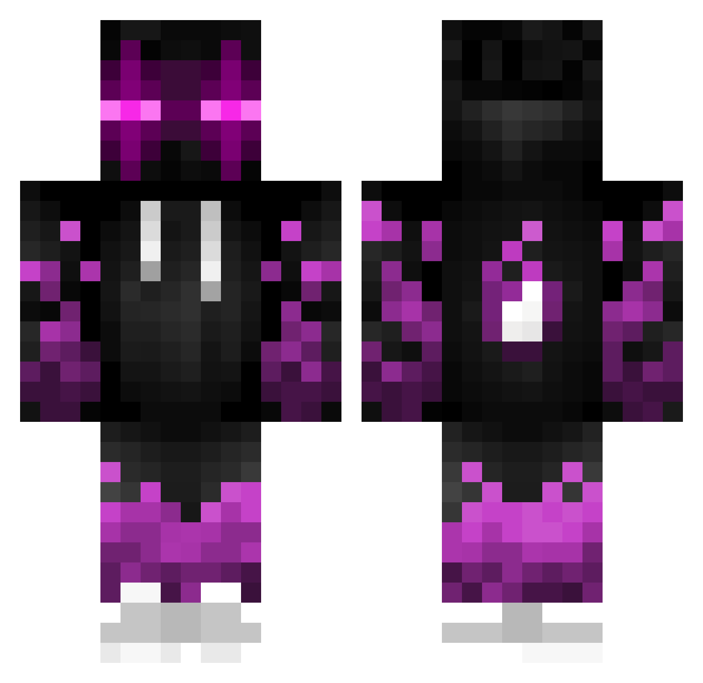 Cr1cket_ Minecraft skin, front and back view