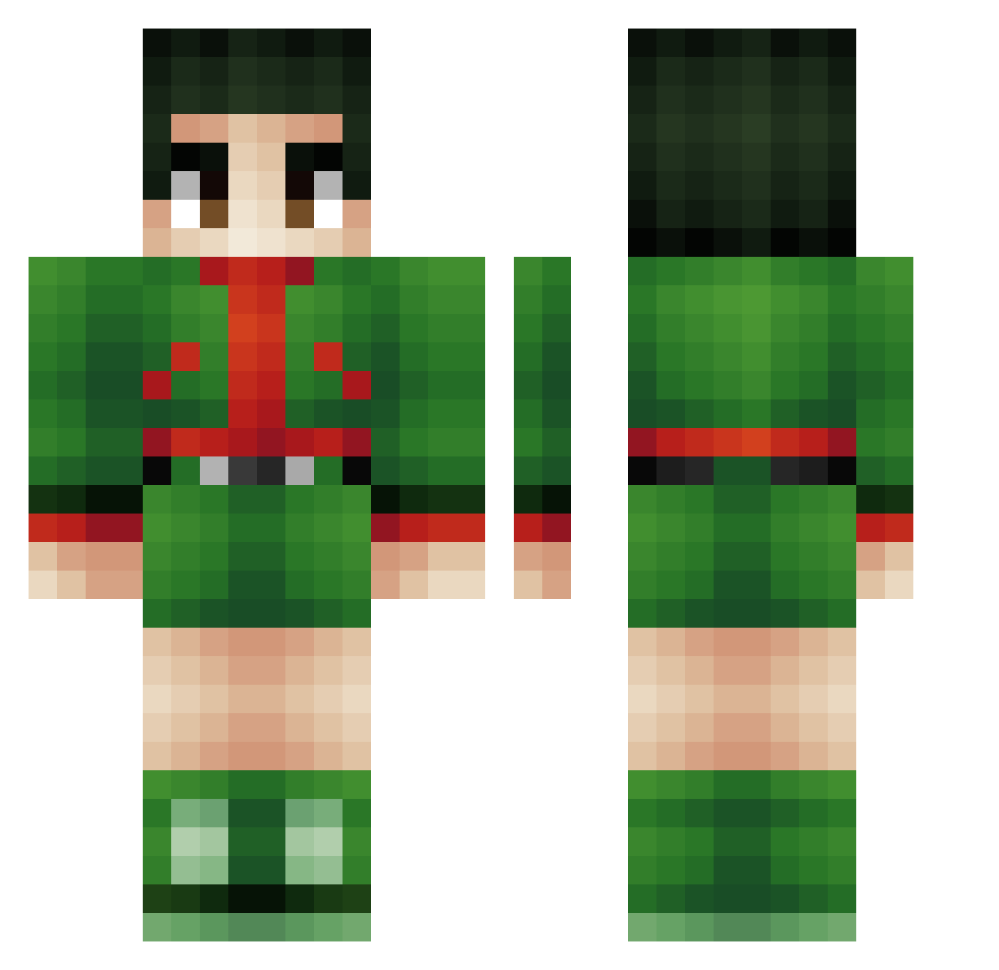 TheLegend2785 Minecraft skin, front and back view