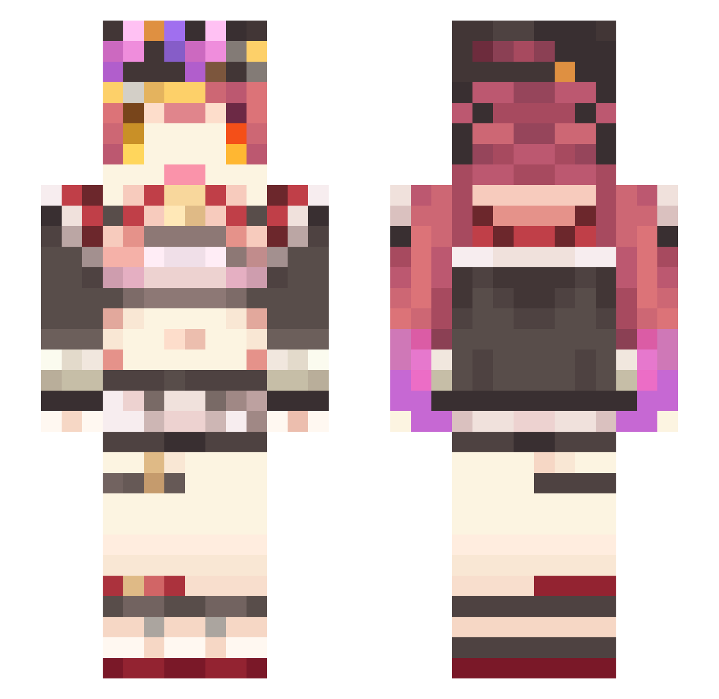 jamslam82 Minecraft skin, front and back view