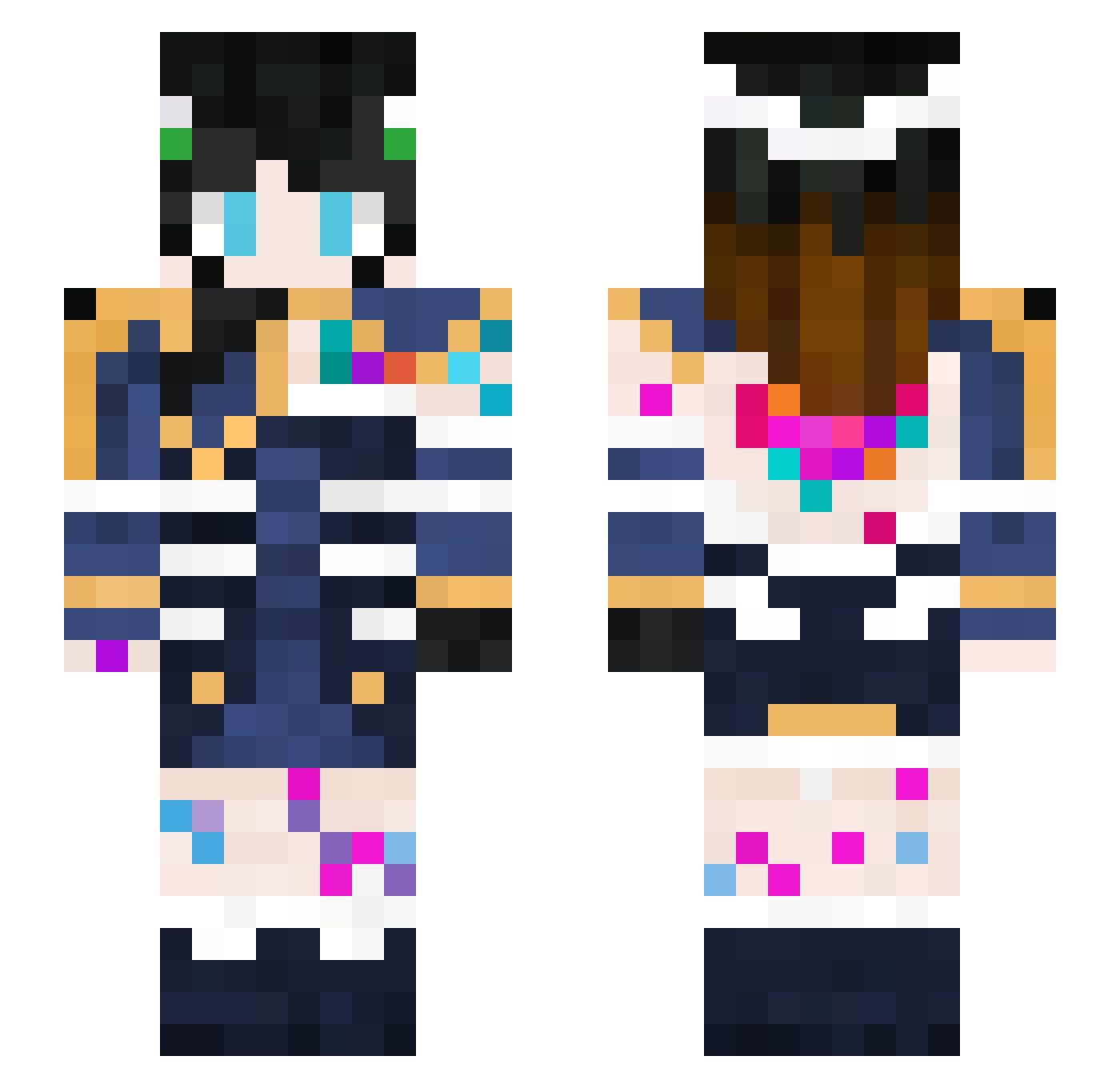 Fn2___ Minecraft skin, front and back view