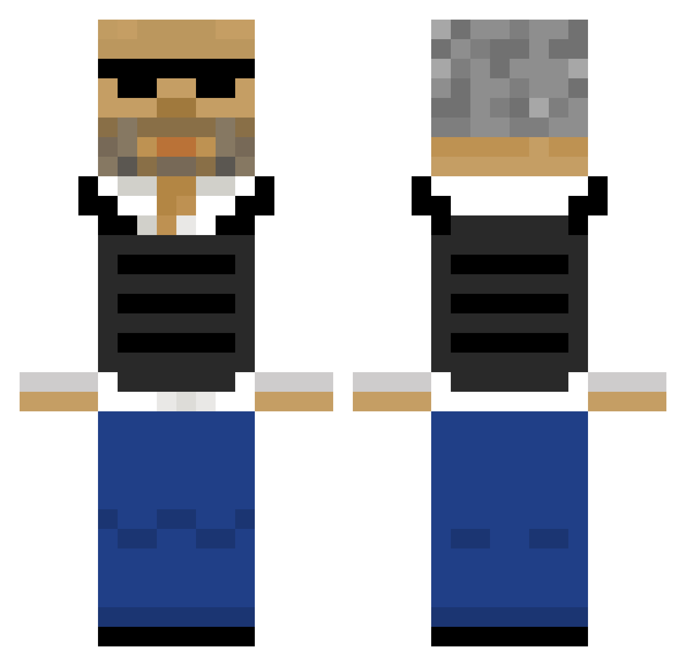 Focke_Wulf42 Minecraft skin, front and back view