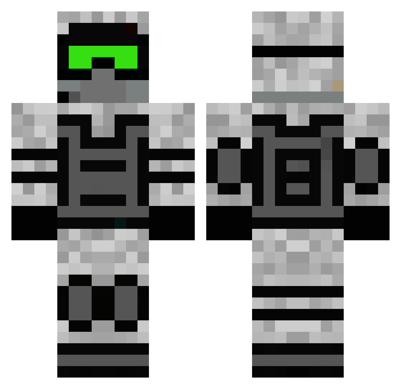 macarooney Minecraft skin, front and back view