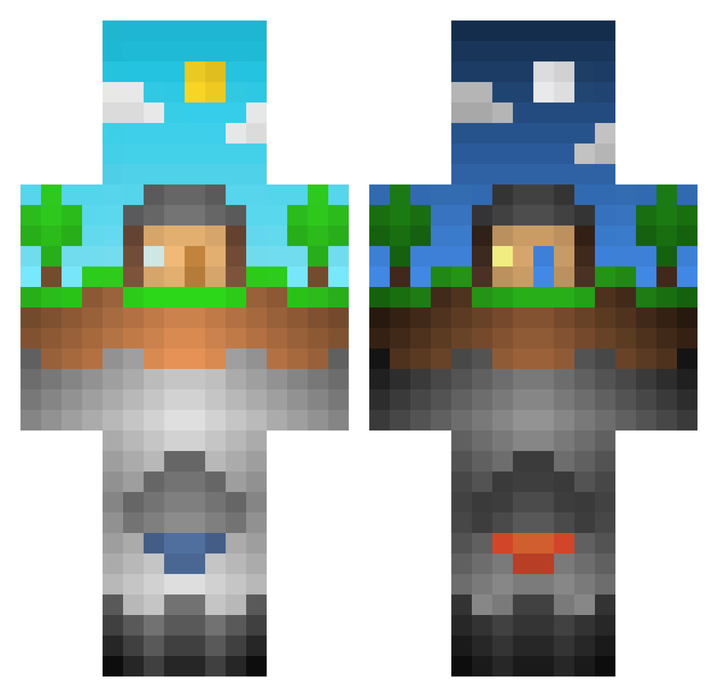 premio Minecraft skin, front and back view