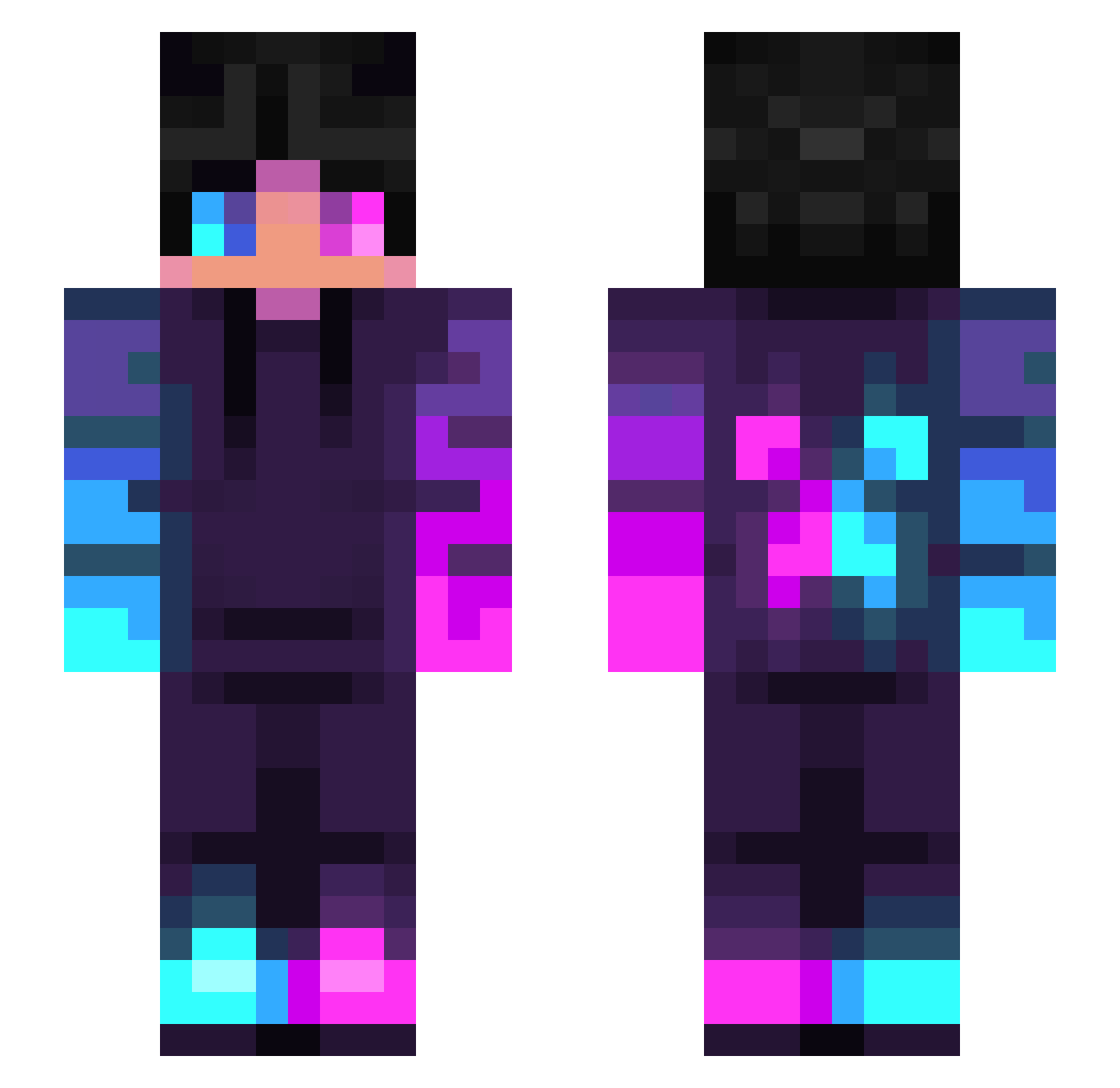 supereggworsak Minecraft skin, front and back view