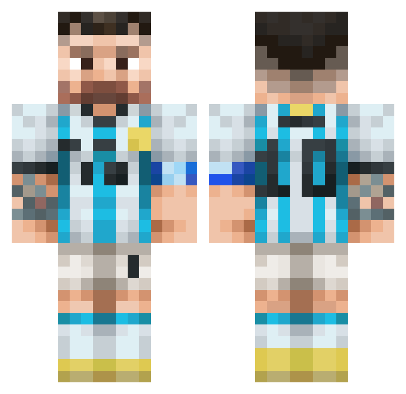_NOOOOO Minecraft skin, front and back view