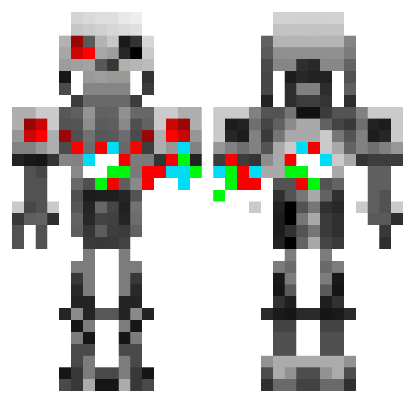 tjur Minecraft skin, front and back view