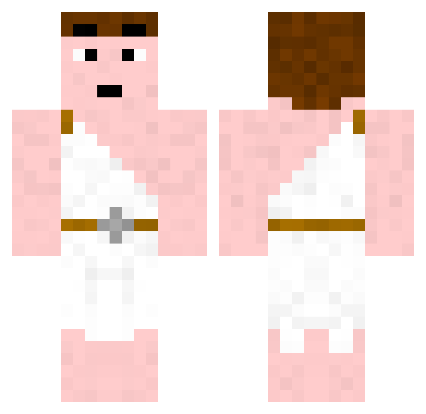 Oceanologist Minecraft skin, front and back view