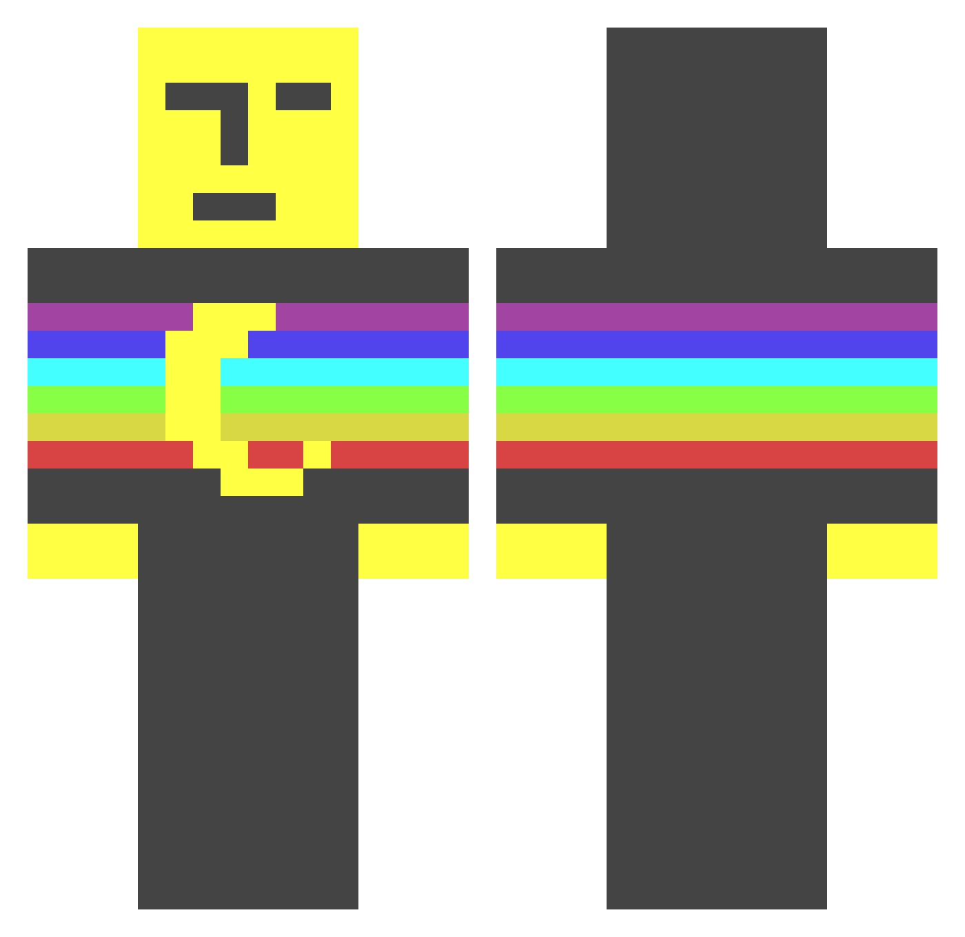Lil_Shin4n Minecraft skin, front and back view