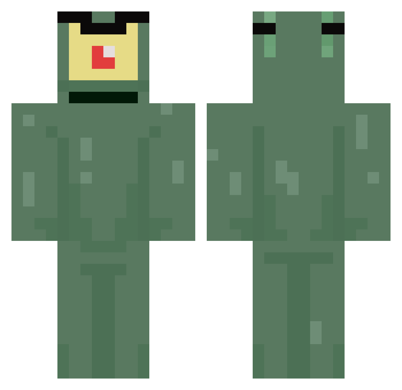 Slohi Minecraft skin, front and back view