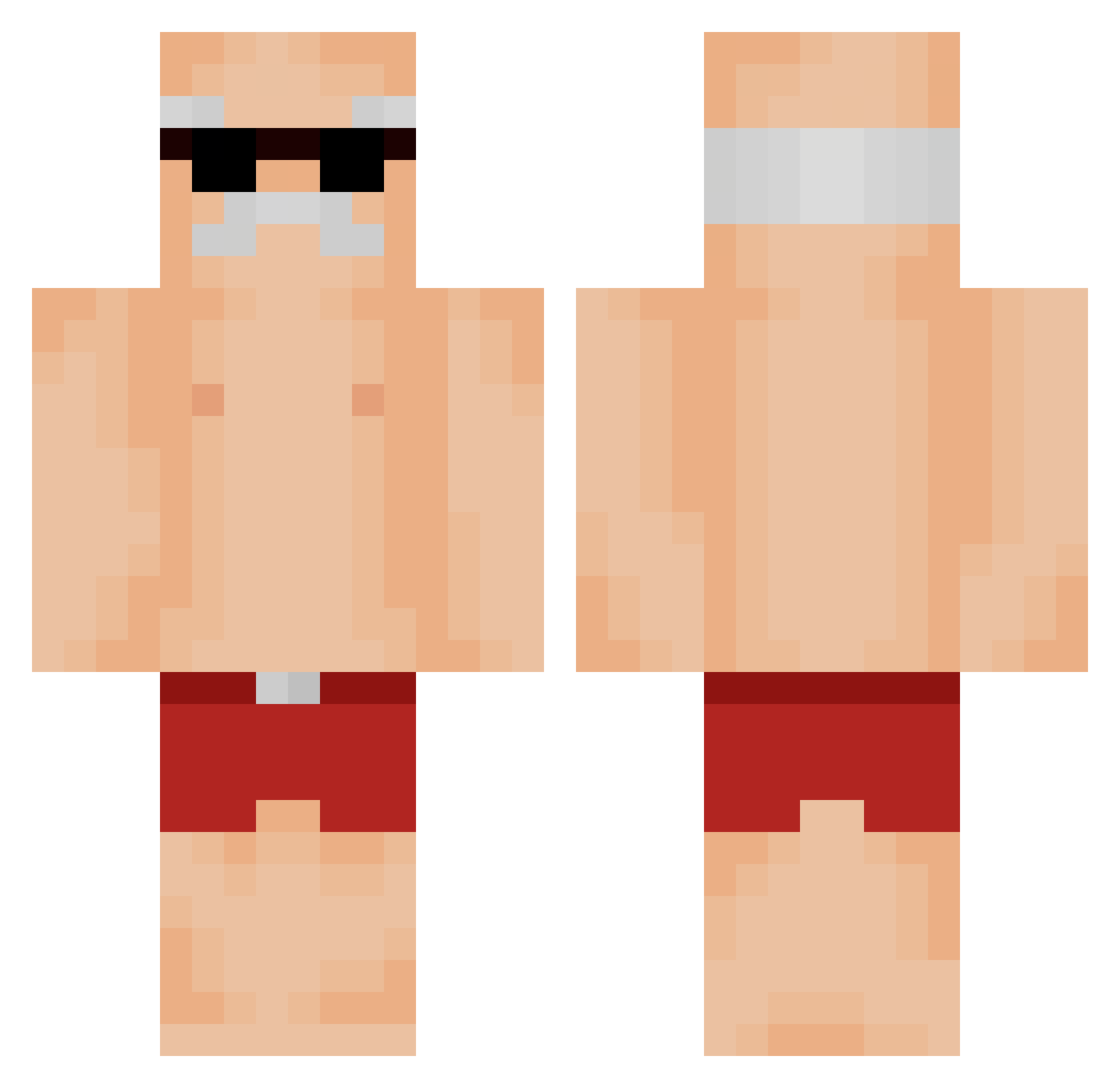 Low_Dancer Minecraft skin, front and back view