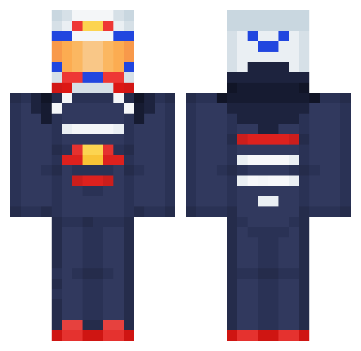 dearOji2 Minecraft skin, front and back view