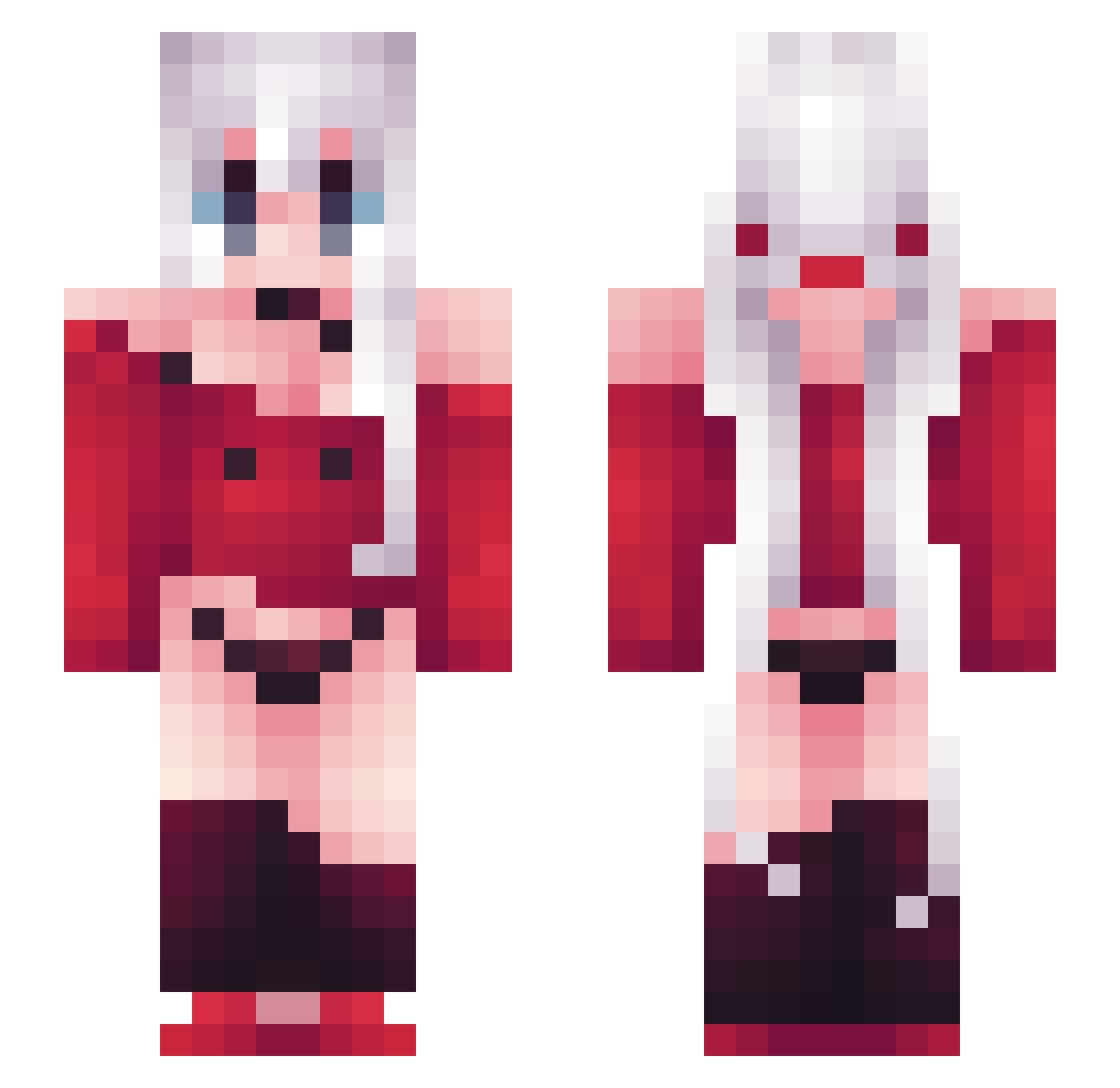 Yulcia_ Minecraft skin, front and back view