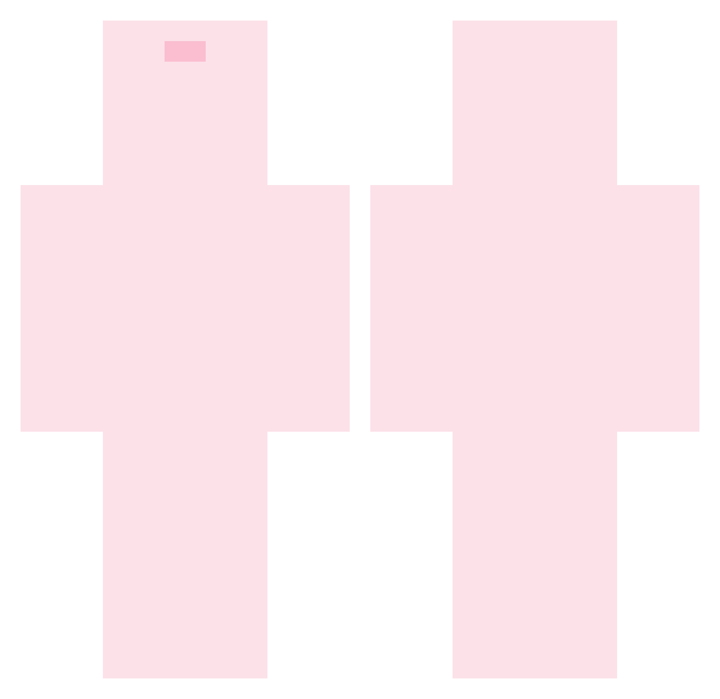 XiitroX Minecraft skin, front and back view