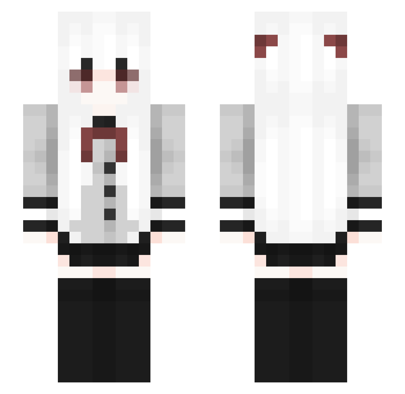 Forst0_0 Minecraft skin, front and back view