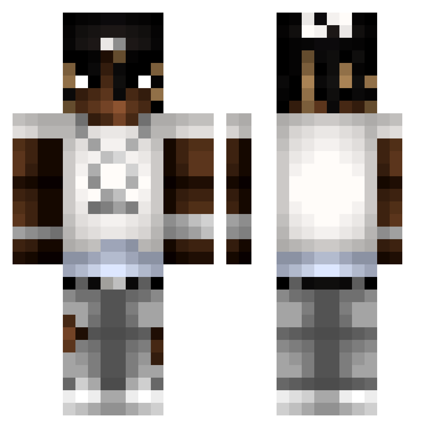 Koegyeen Minecraft skin, front and back view