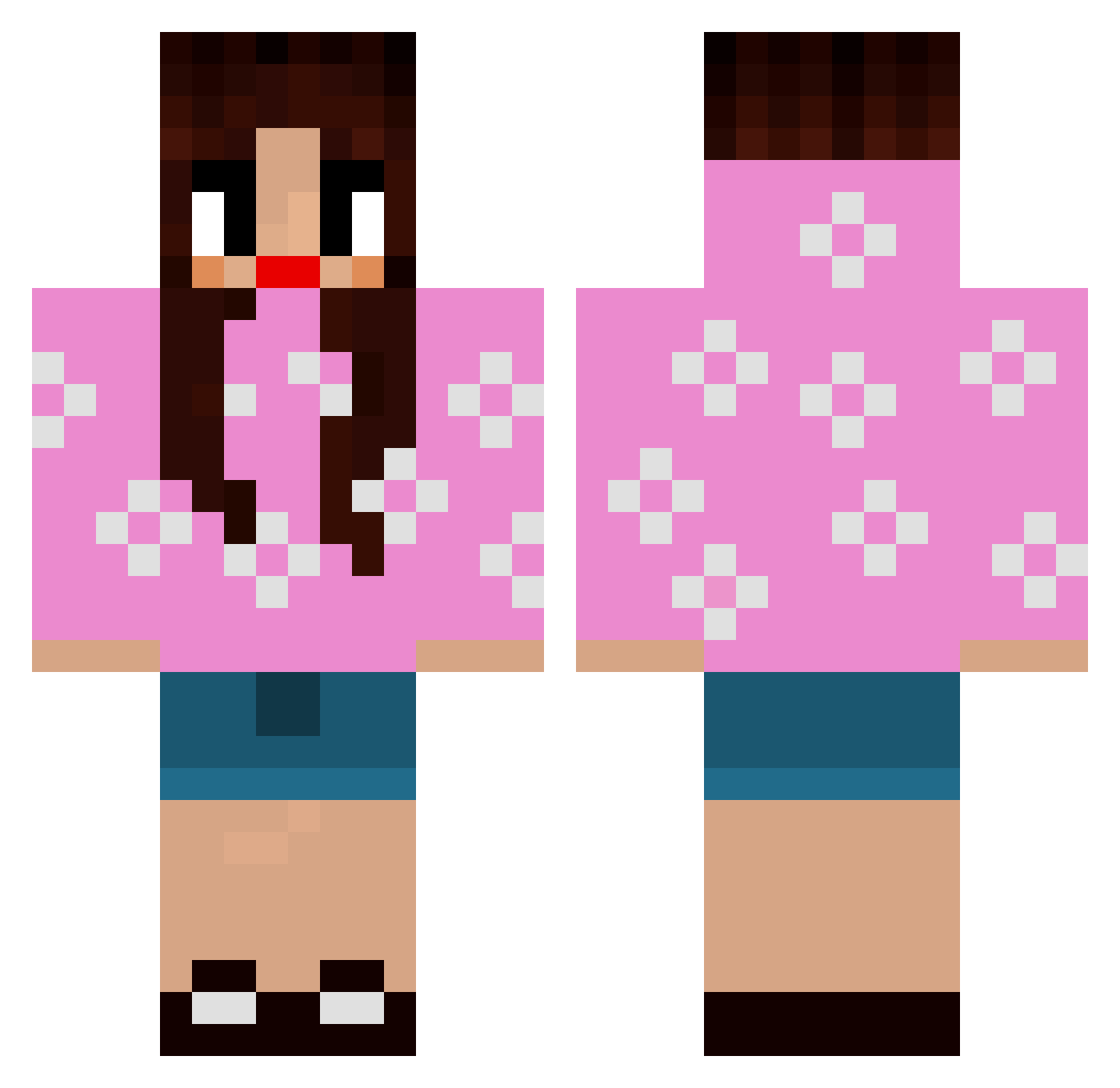 Nosko_33974 Minecraft skin, front and back view