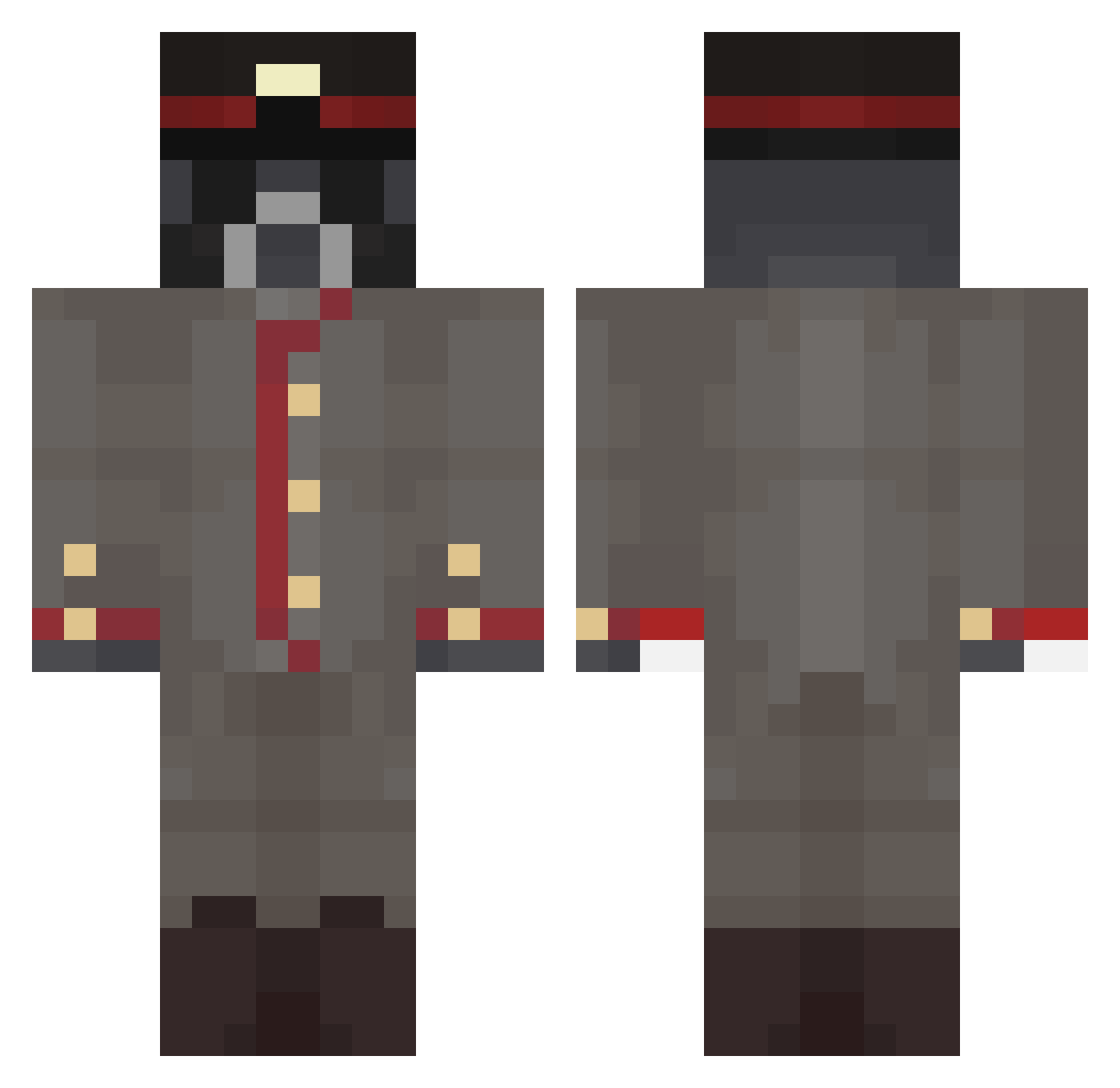 SS_SvetiPanzer Minecraft skin, front and back view