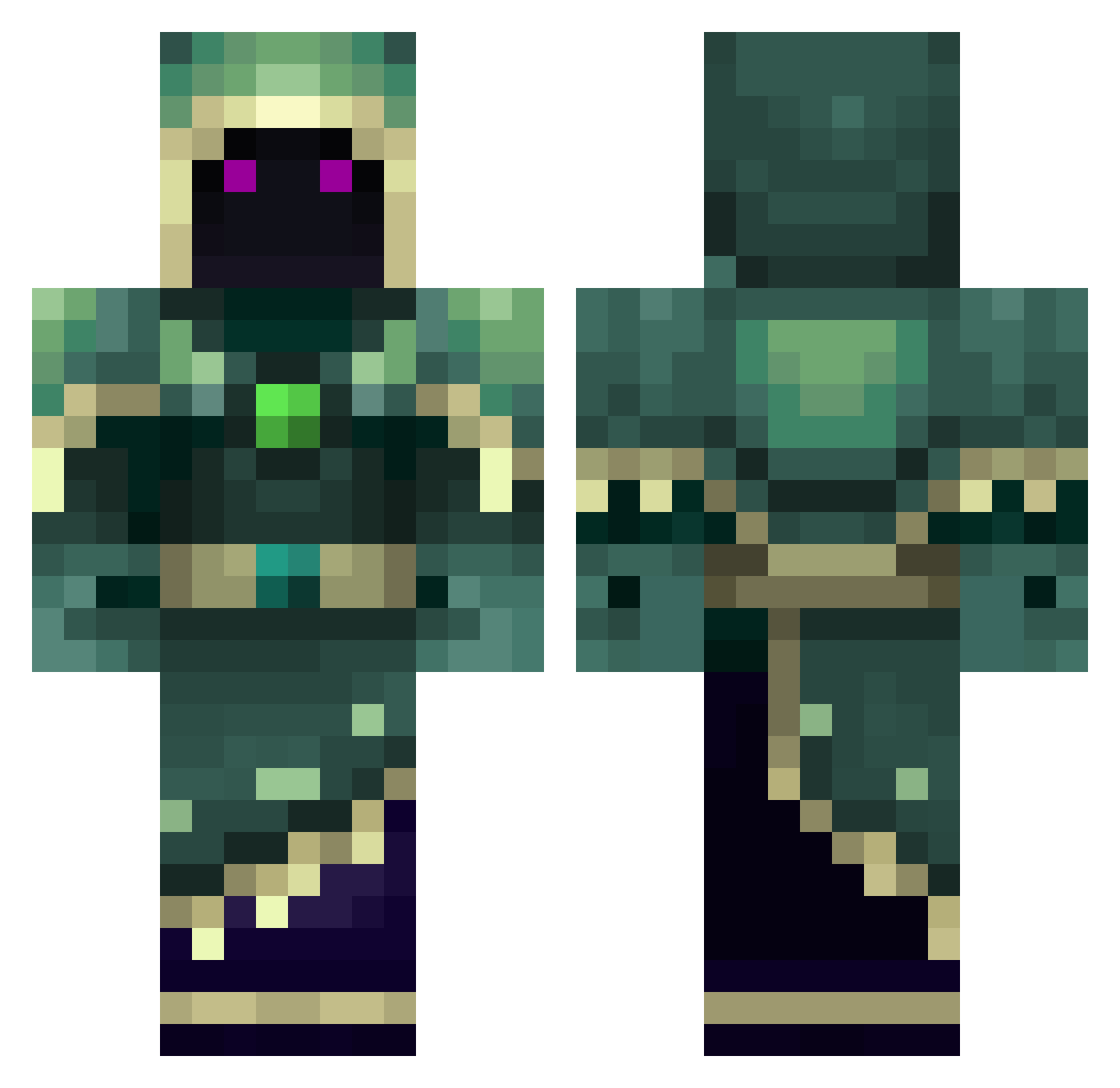 Eli1023232323232 Minecraft skin, front and back view