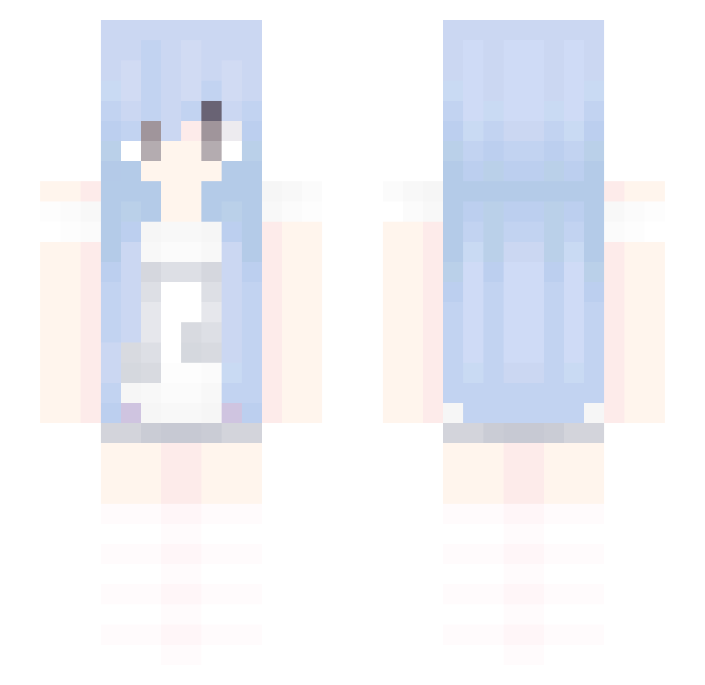 fulse Minecraft skin, front and back view