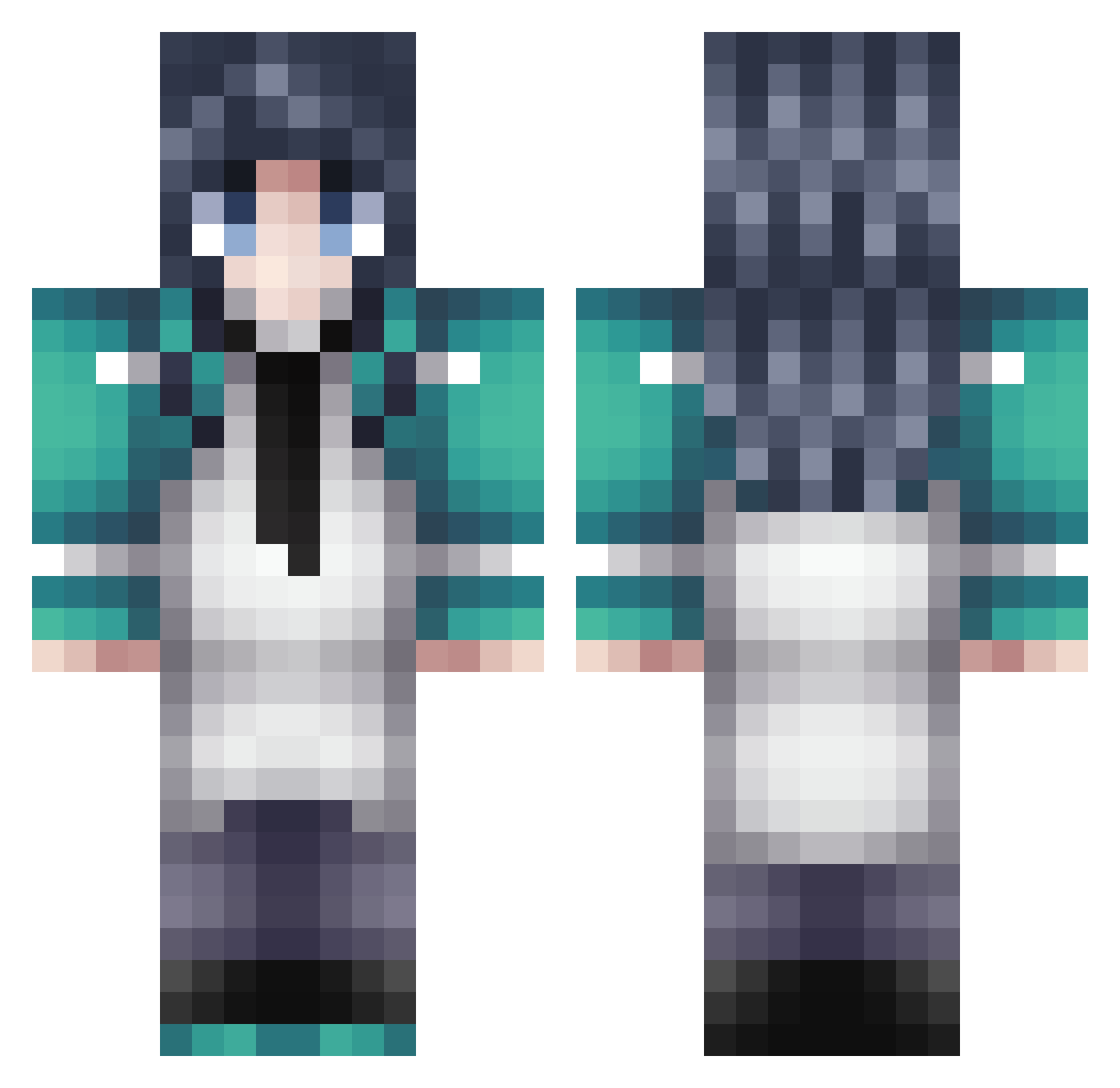Cermaaaaa Minecraft skin, front and back view