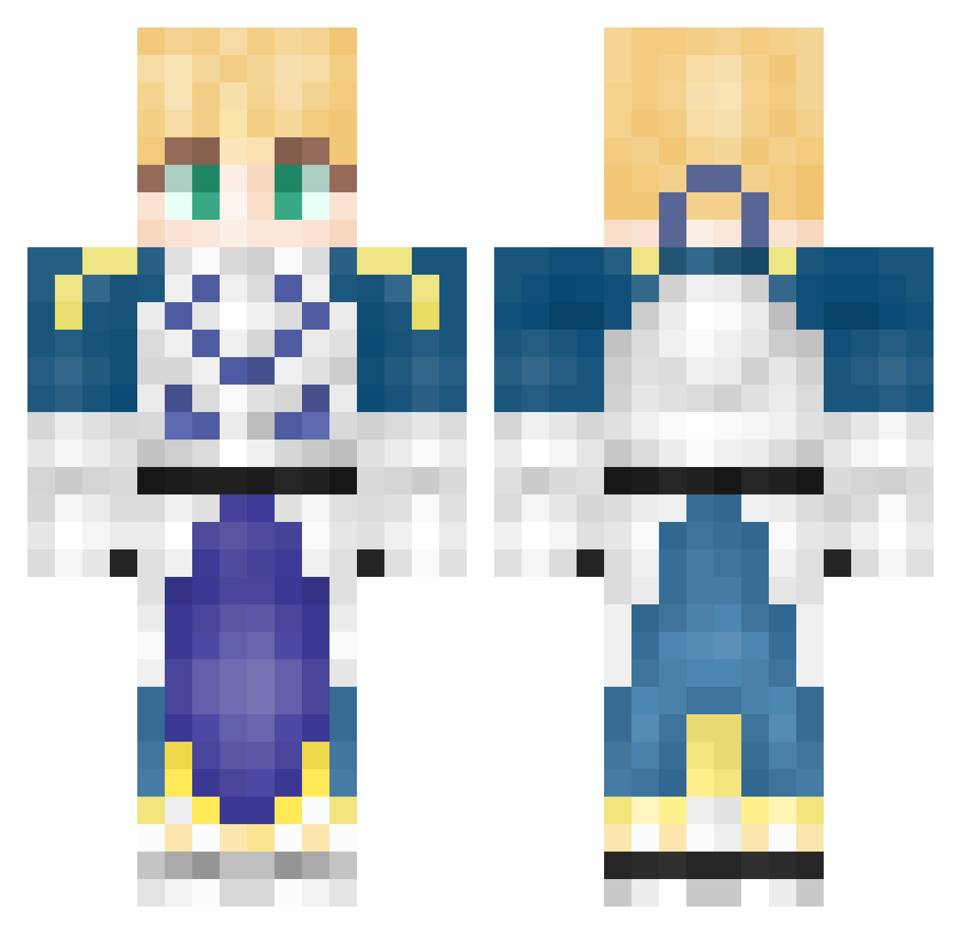 rienee Minecraft skin, front and back view