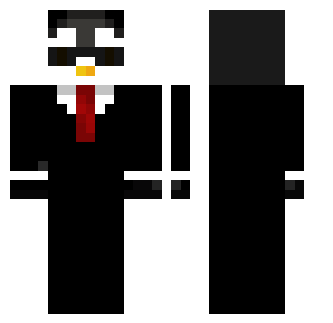 teuvotiki Minecraft skin, front and back view