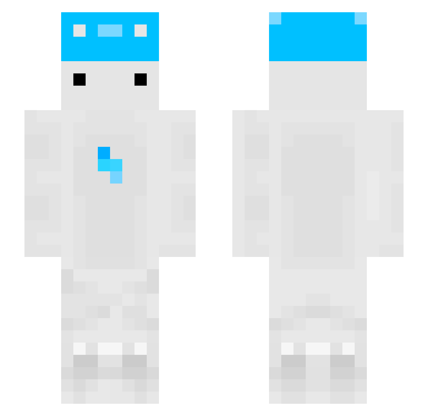 09ma21 Minecraft skin, front and back view