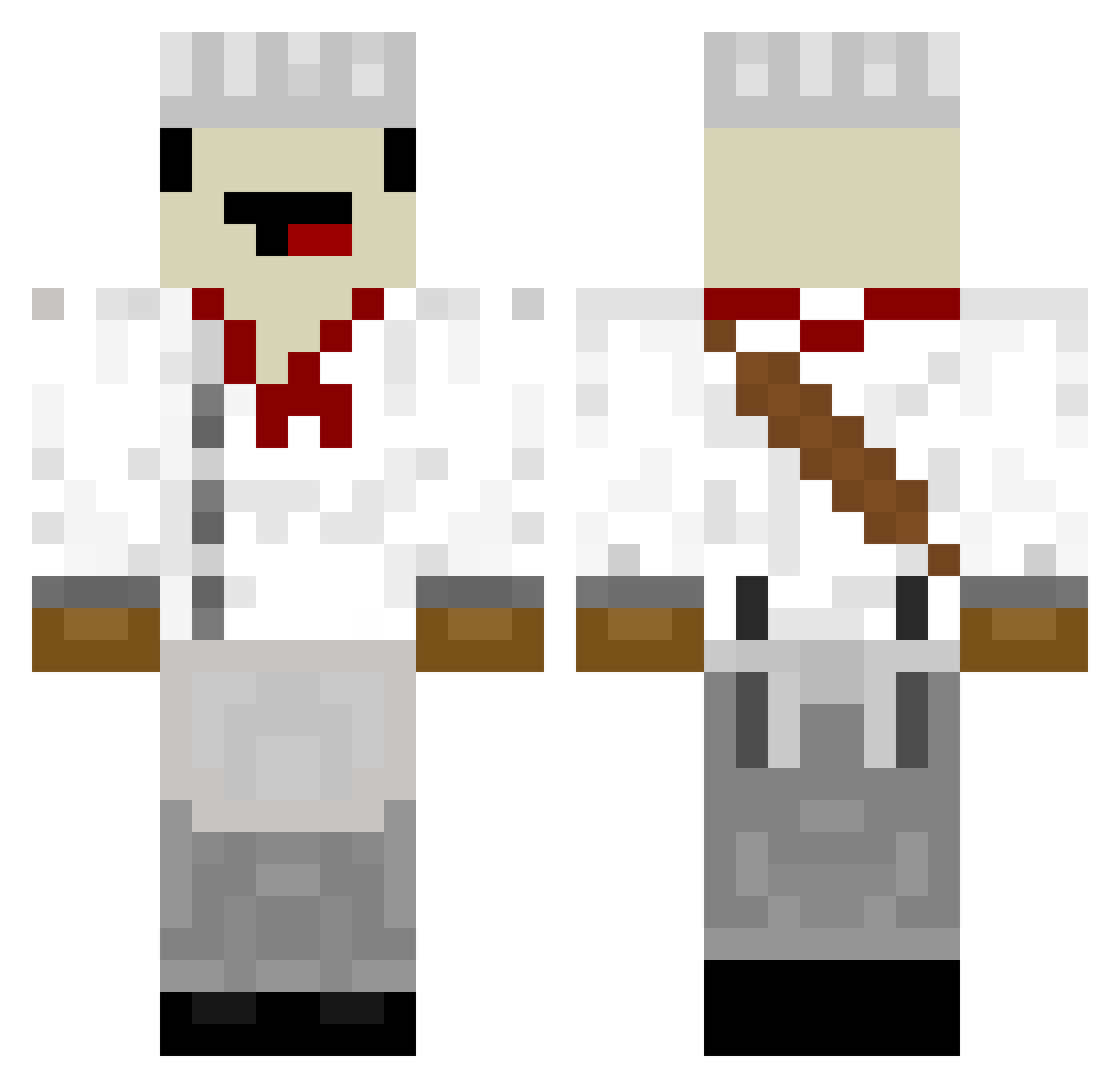 Afrikaner Minecraft skin, front and back view