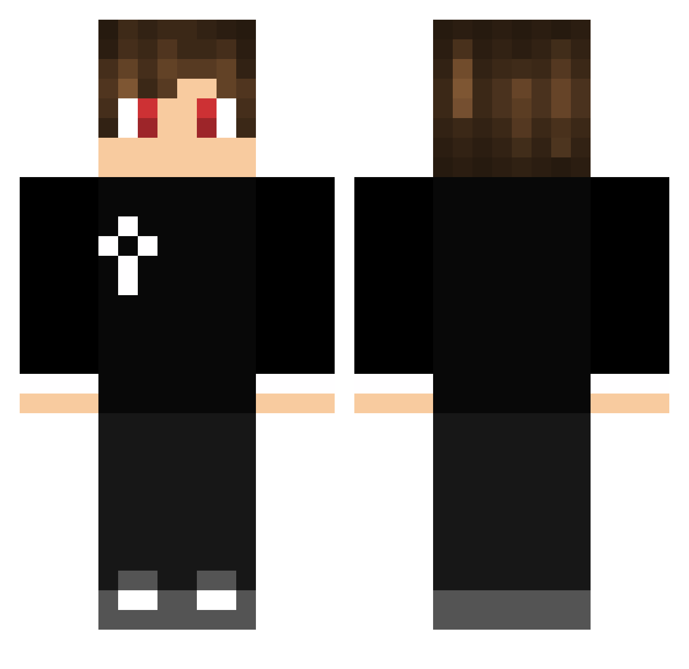 Leo_Morgan Minecraft skin, front and back view