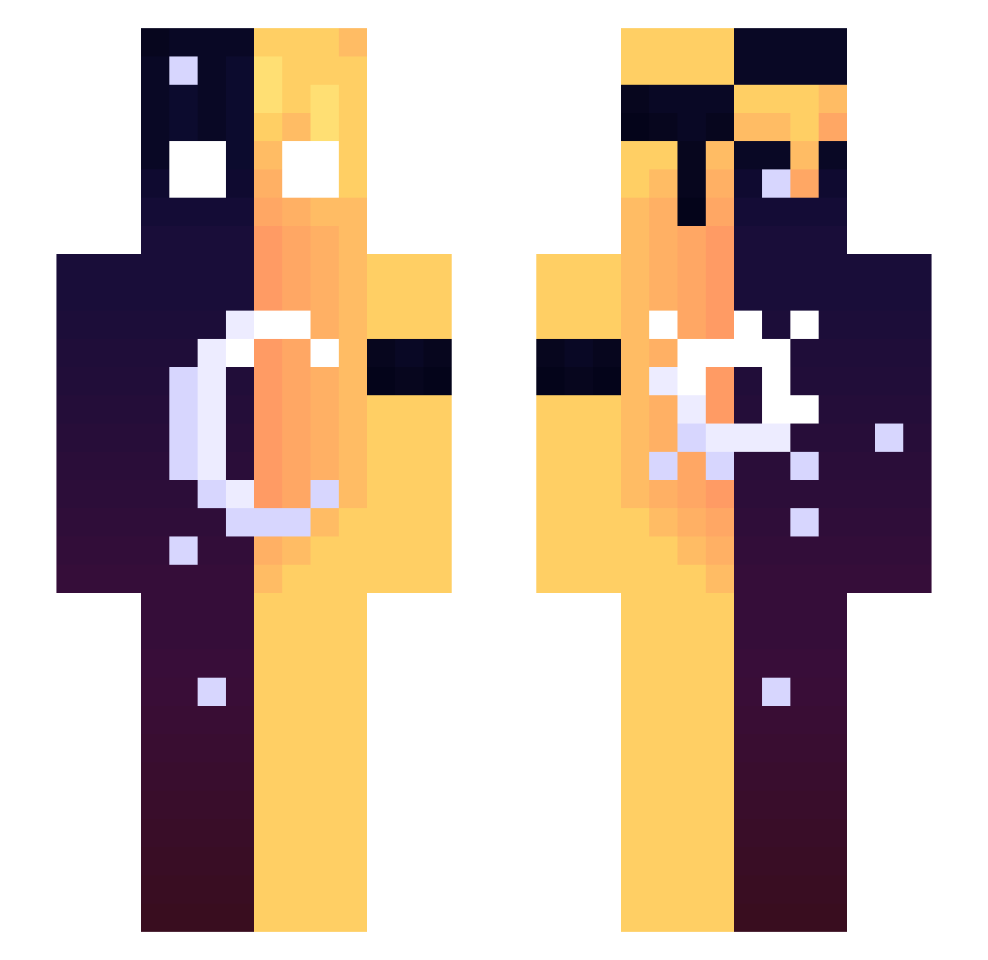KevThatGuy Minecraft skin, front and back view