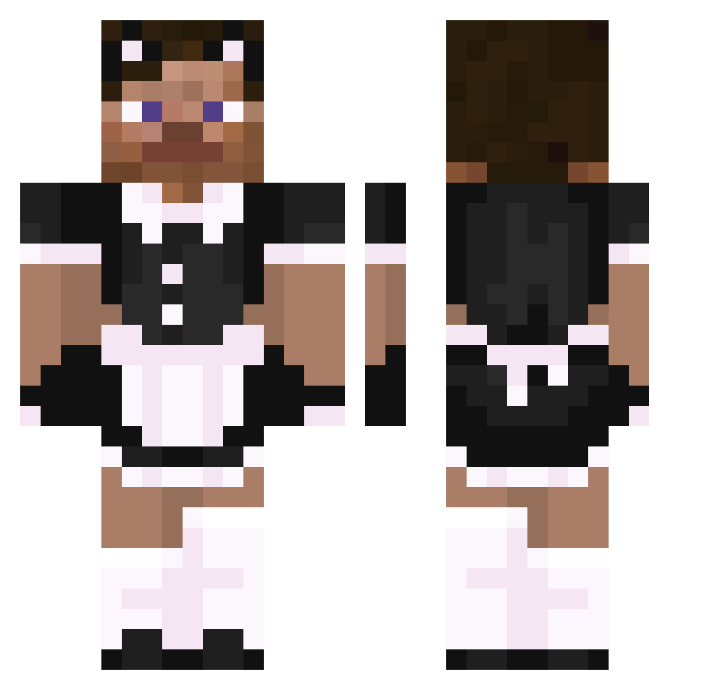 SenorSerious Minecraft skin, front and back view